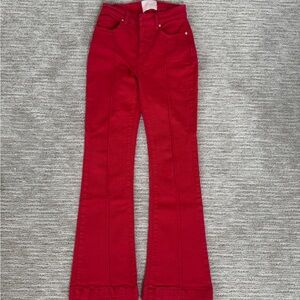 Revice Red Denim Flares